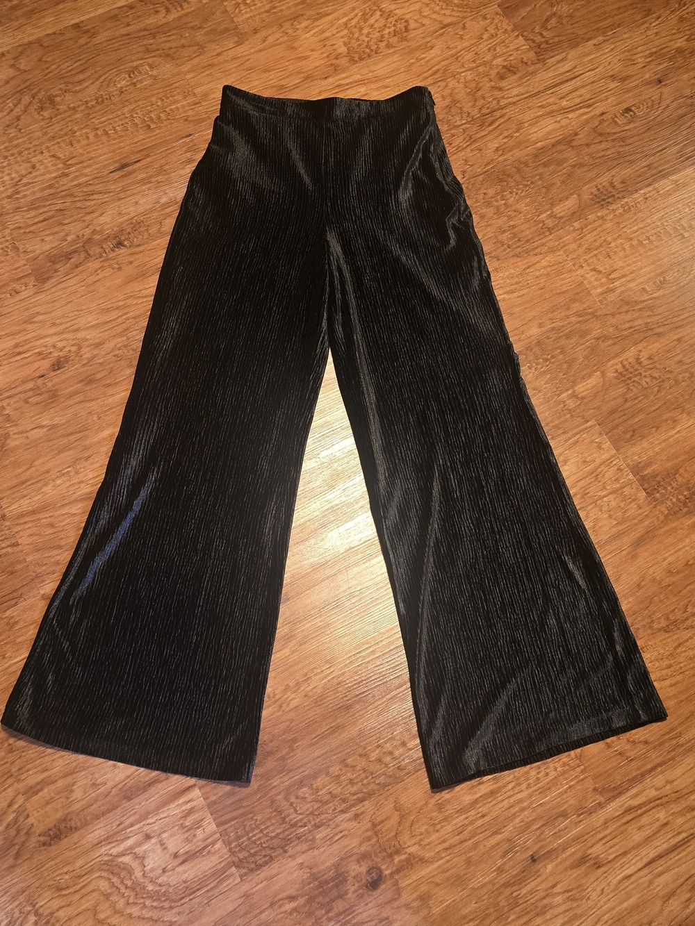 & Other Stories Black Ribbed Velvet Trousers